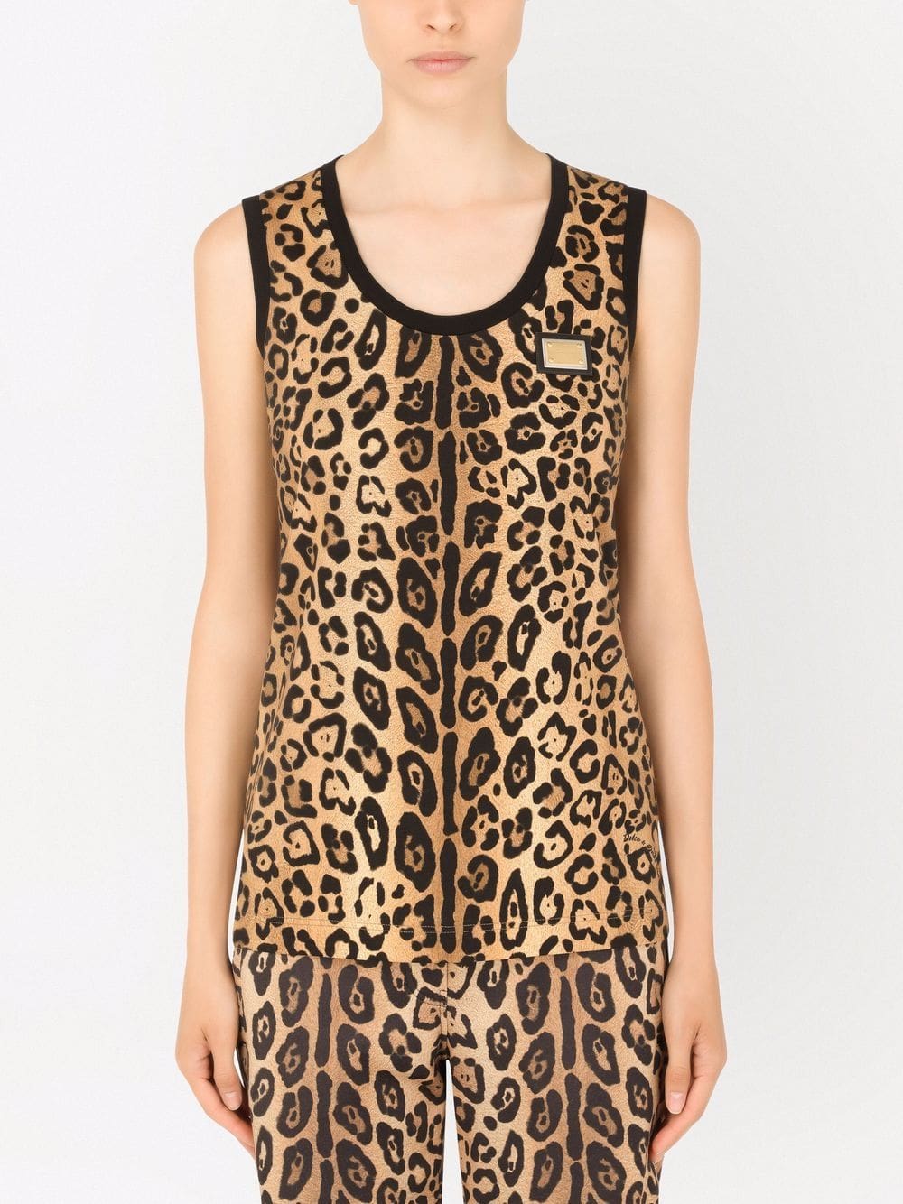 Dolce & Gabbana leopard-print tank top - Image 3