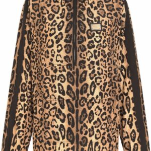 Dolce & Gabbana leopard-print hooded jacket