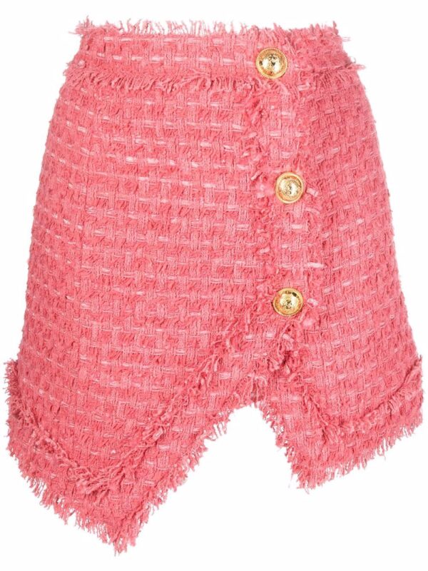 Balmain  textured-tweed mini skirt