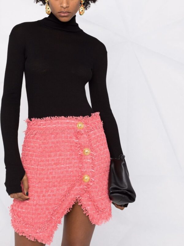 Balmain  textured-tweed mini skirt - Image 4
