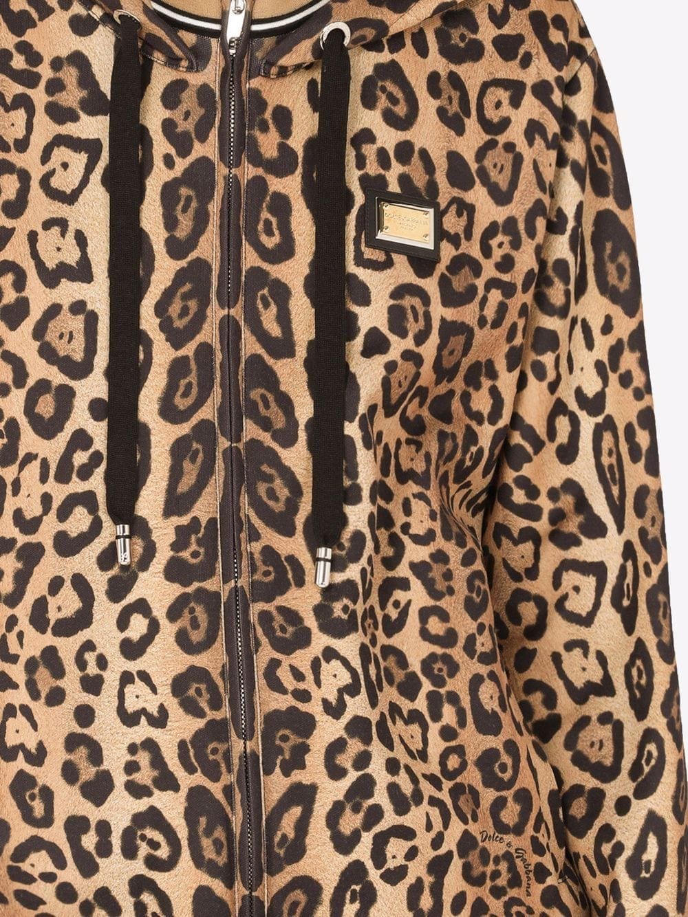 Dolce & Gabbana leopard-print zip-up hoodie - Image 5