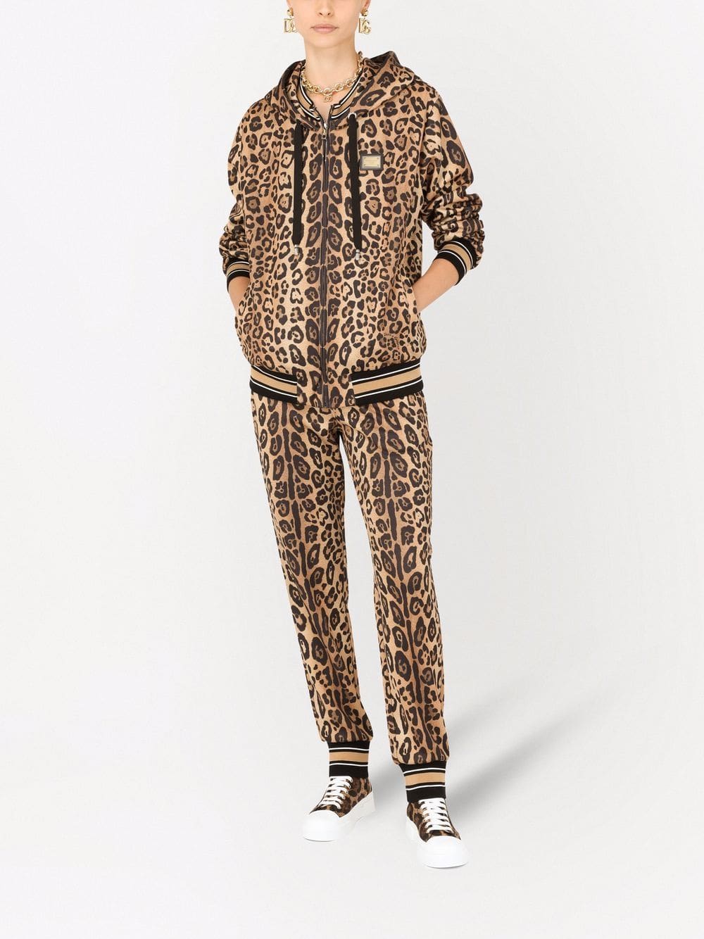 Dolce & Gabbana leopard-print zip-up hoodie - Image 2