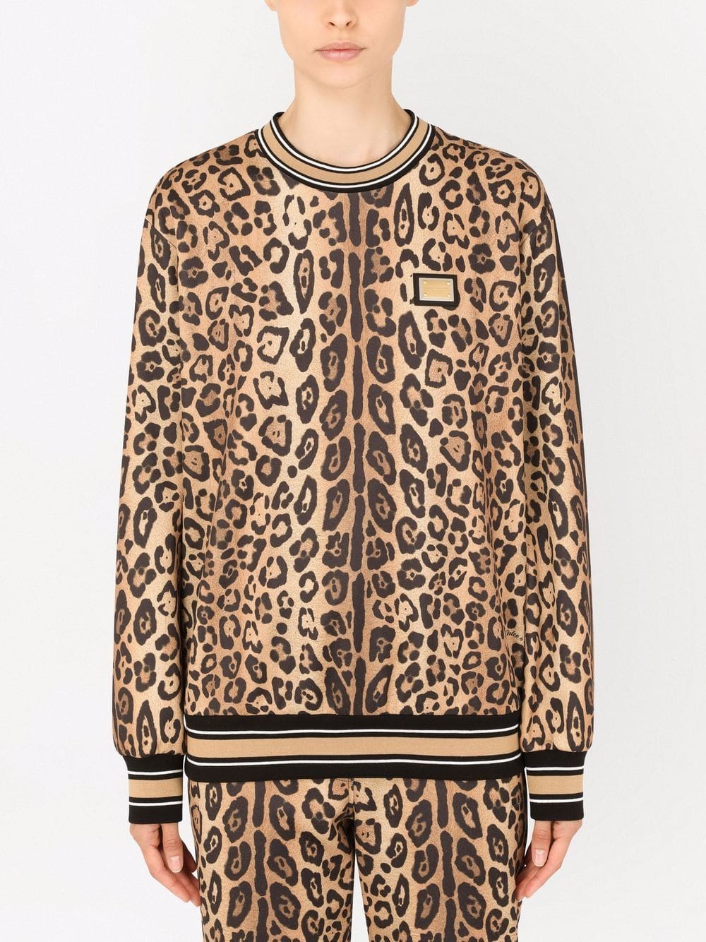Dolce & Gabbana leopard-print jersey sweatshirt - Image 3