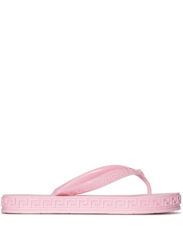 Versace  Greca-embossed flip flops