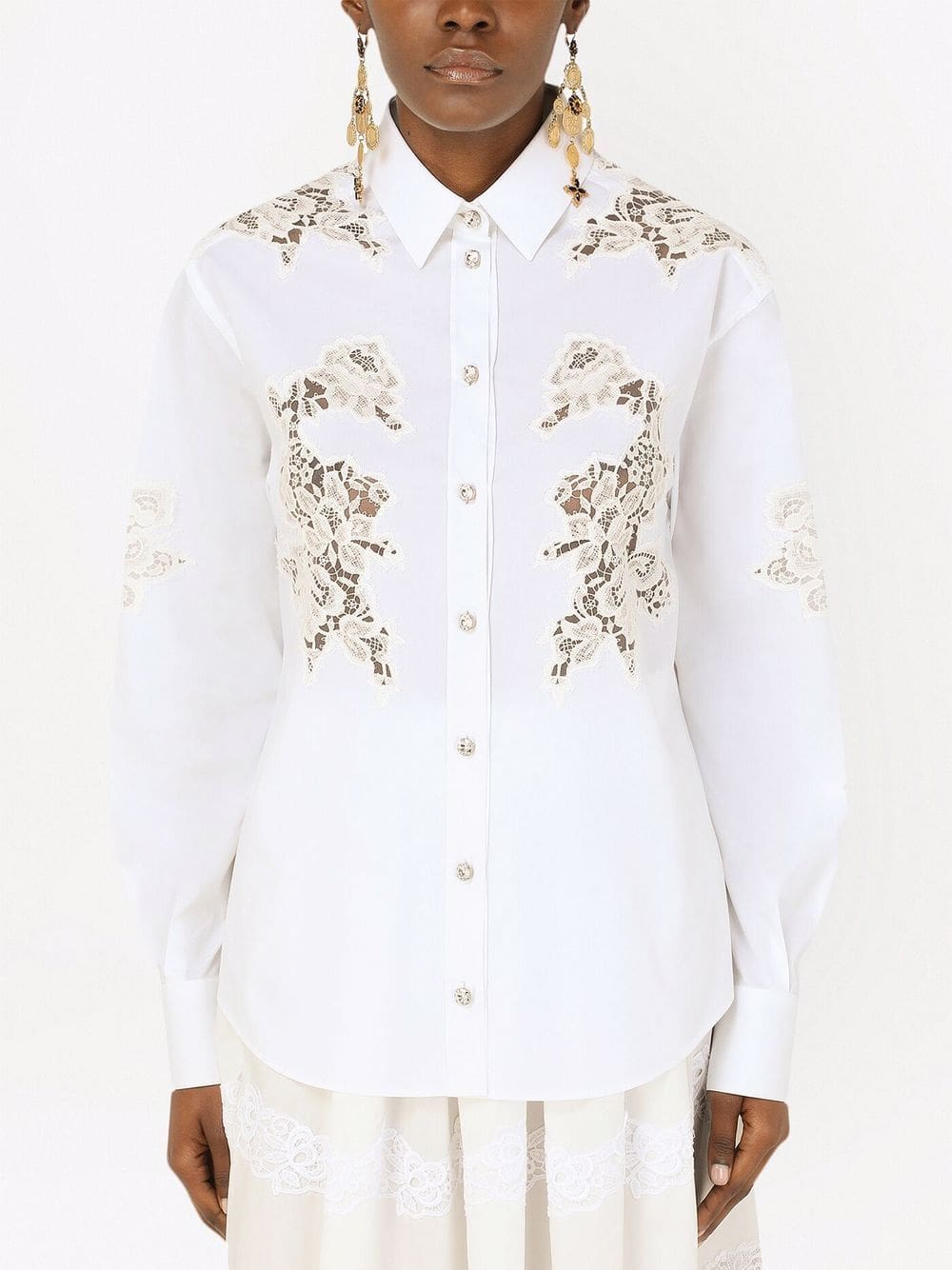 Dolce & Gabbana openwork poplin shirt - Image 3