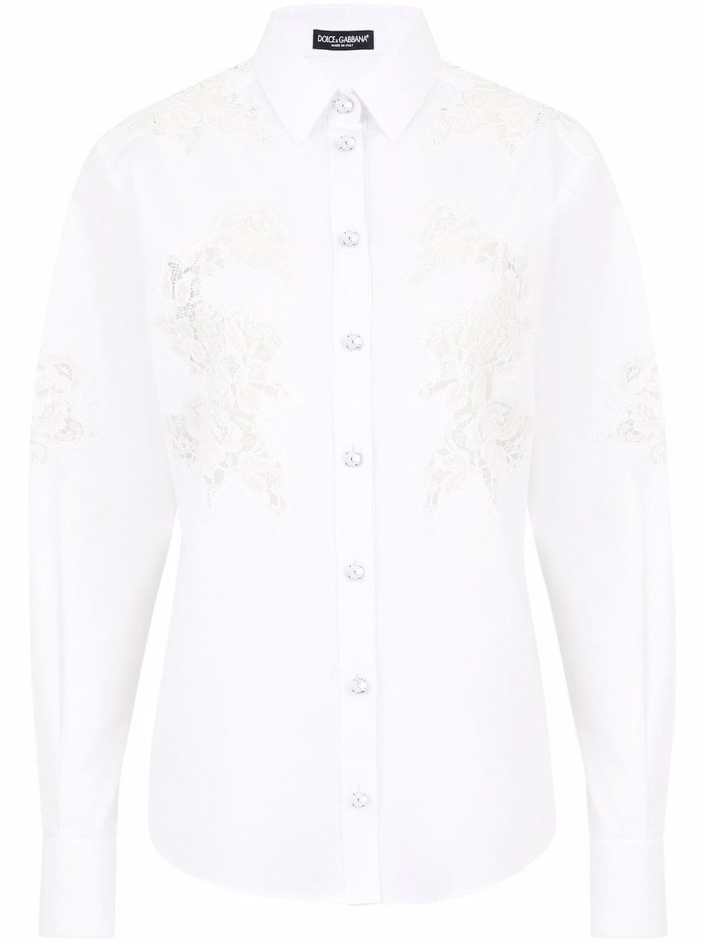 Dolce & Gabbana openwork poplin shirt
