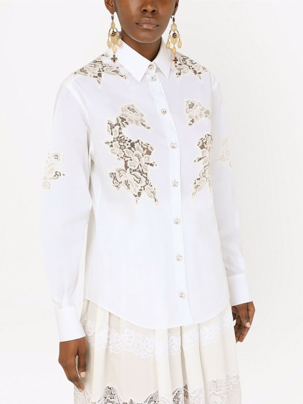 Dolce & Gabbana openwork poplin shirt - Image 5