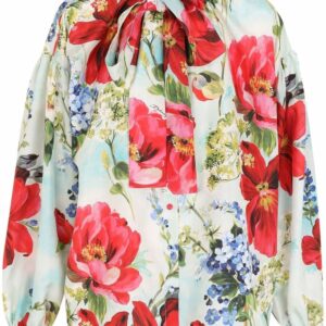 Dolce & Gabbana floral-print silk shirt