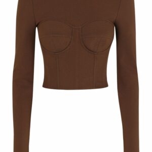 Dolce & Gabbana long-sleeve corset top