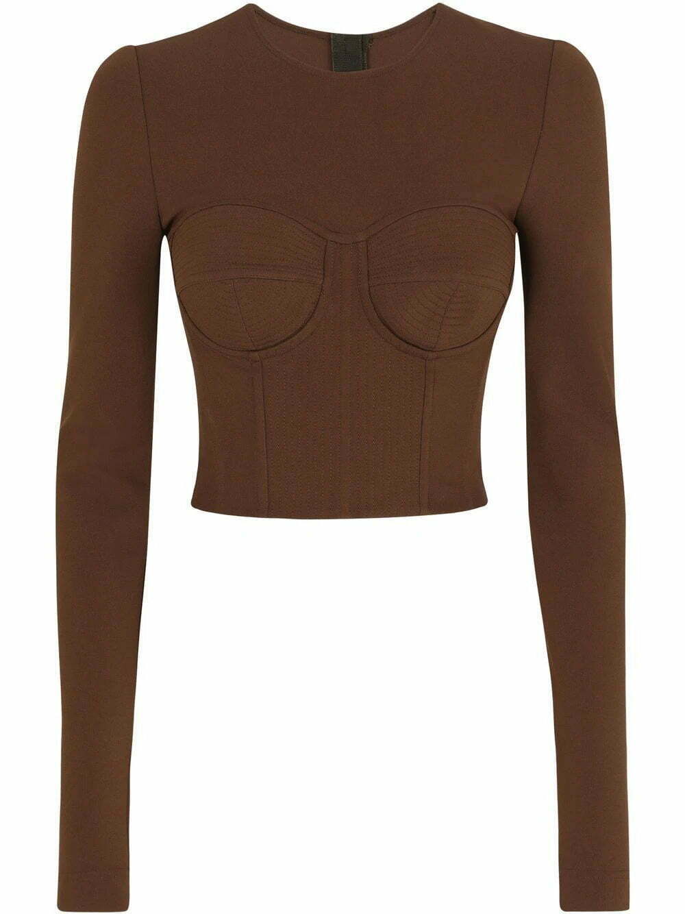 Dolce & Gabbana long-sleeved corset-top
