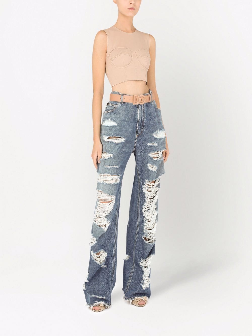 Dolce & Gabbana sleeveless corset top - Image 2