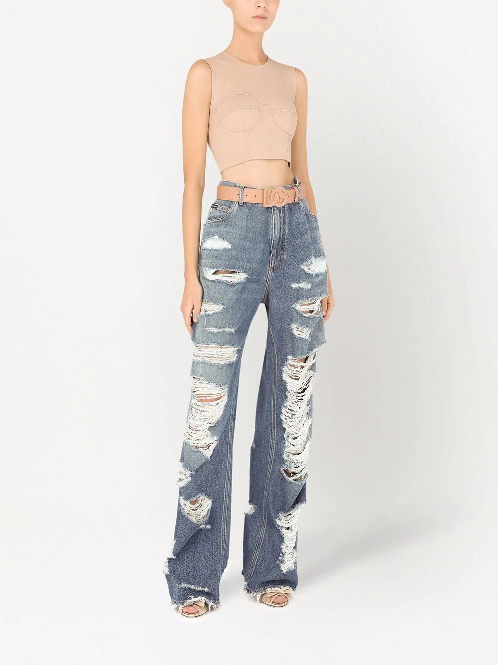 Dolce & Gabbana cropped-corset vest - Image 2