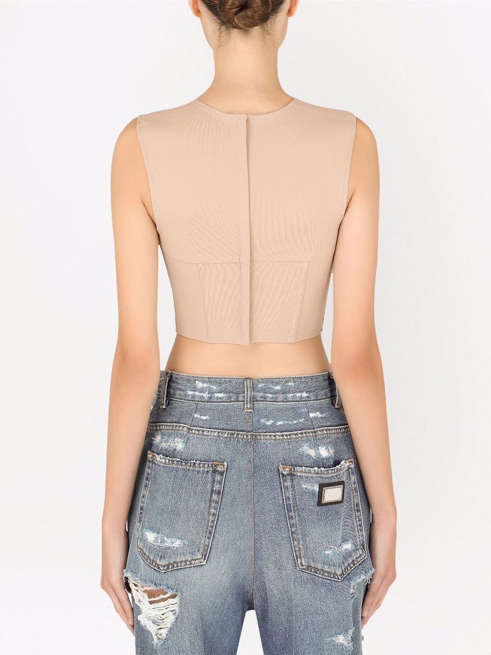 Dolce & Gabbana sleeveless corset top - Image 4