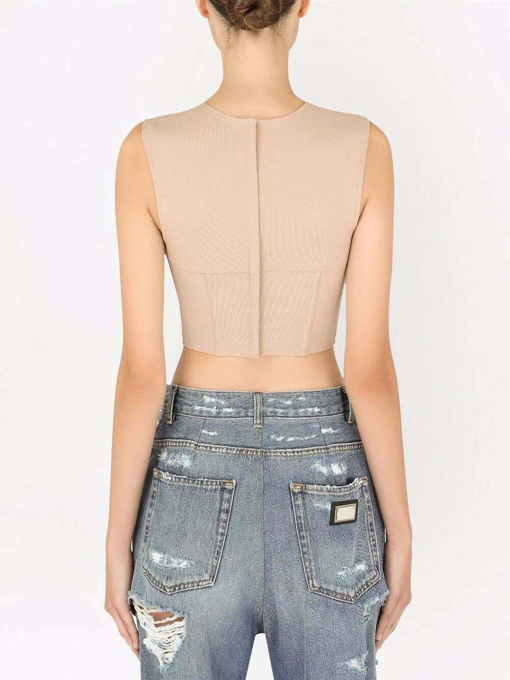 Dolce & Gabbana cropped-corset vest - Image 4