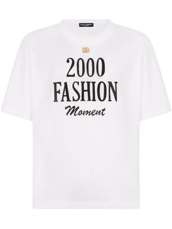 Dolce & Gabbana  DG plaque slogan print T-shirt