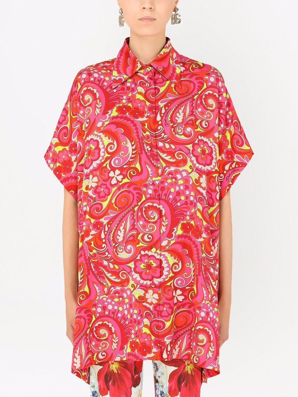 Dolce & Gabbana paisley-print silk shirt - Image 3