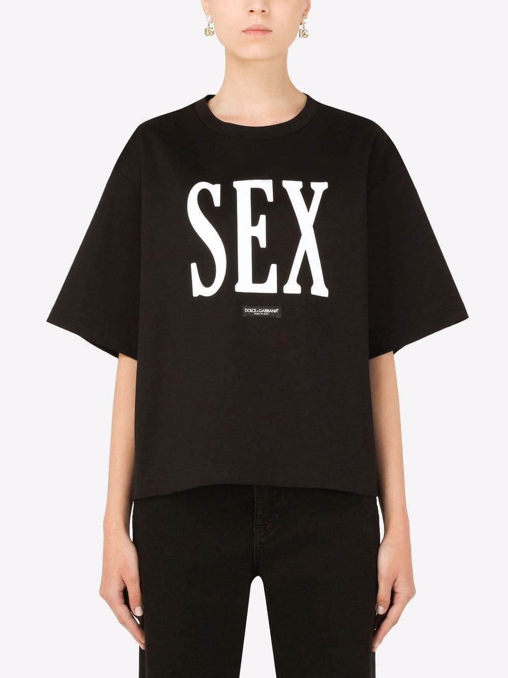 Dolce & Gabbana Sex drop-shoulder T-shirt - Image 3