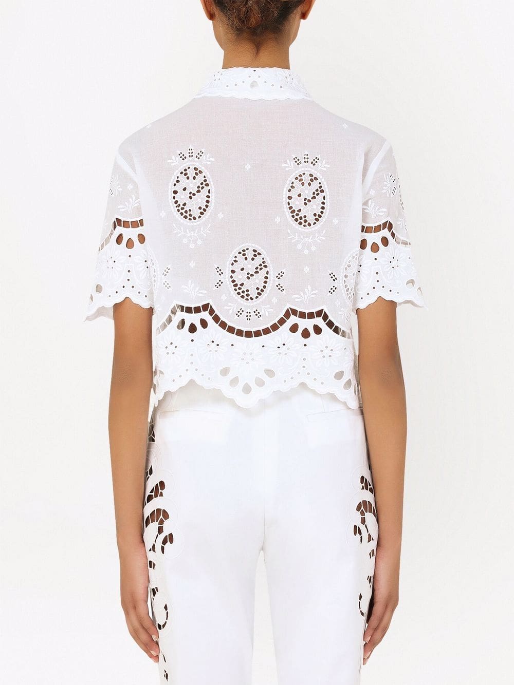 Dolce & Gabbana embroidered gauze polo shirt - Image 4