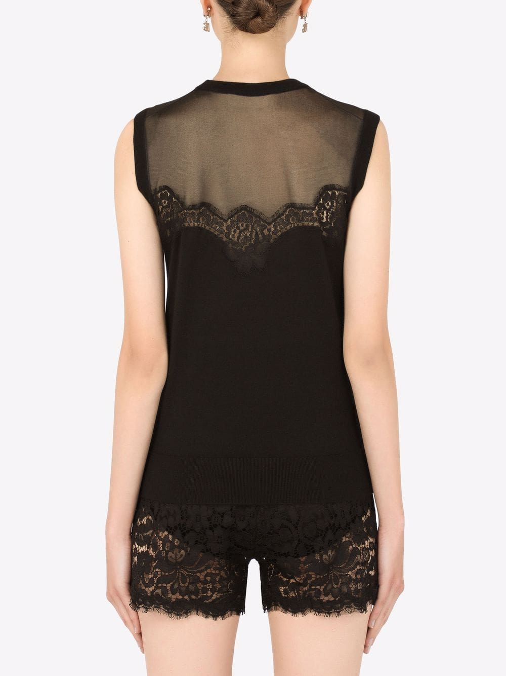 Dolce & Gabbana lace-detail sleeveless jumper - Image 4