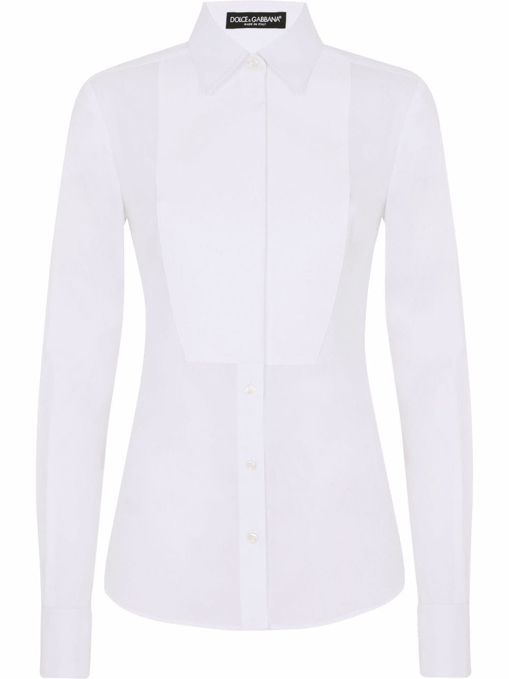 Dolce & Gabbana stretch-poplin tuxedo shirt