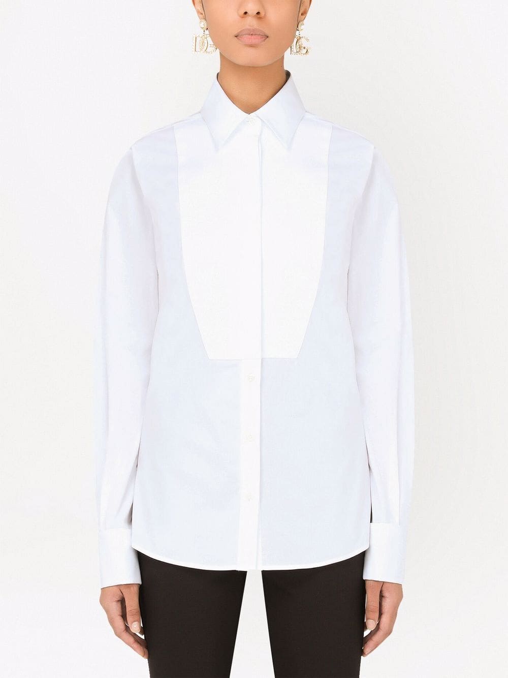 Dolce & Gabbana stretch-poplin tuxedo shirt - Image 3