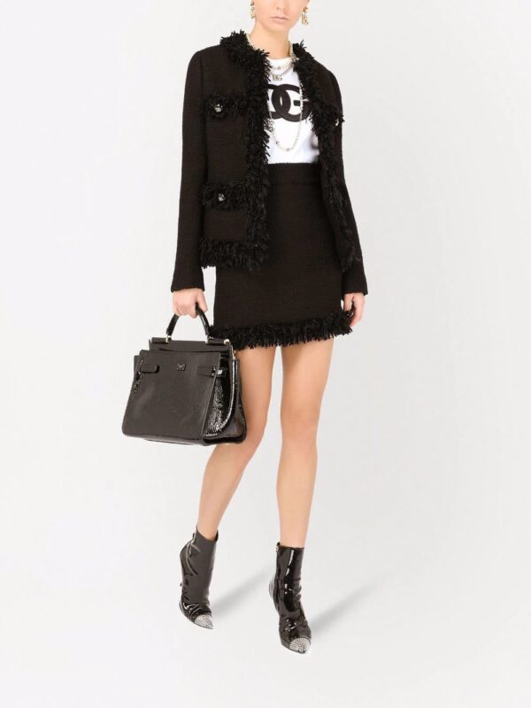 Dolce & Gabbana  frayed fitted skirt - Image 2