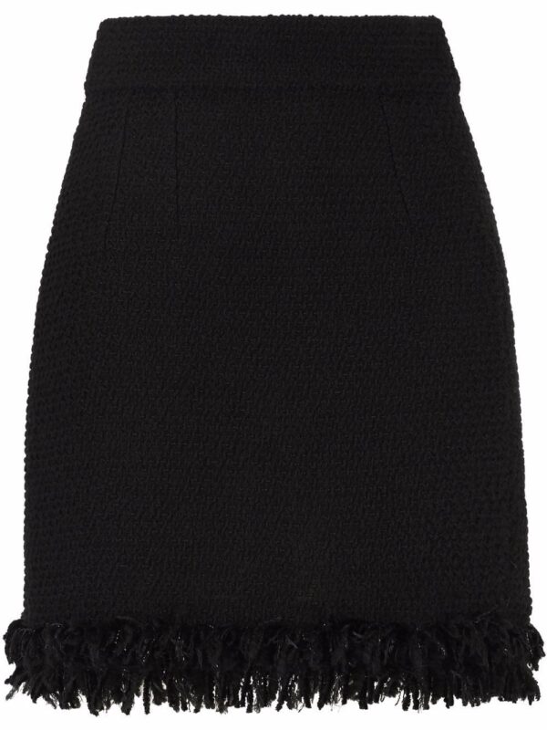 Dolce & Gabbana  frayed fitted skirt