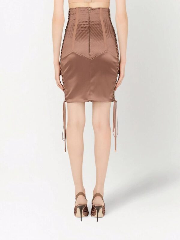 Dolce & Gabbana  high-waisted lace-up skirt - Image 4