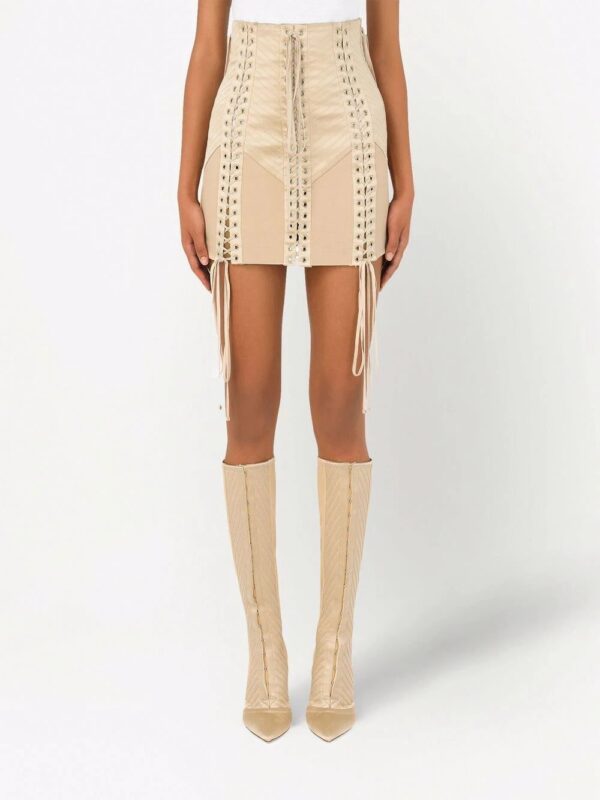 Dolce & Gabbana  high-waisted lace-up skirt - Image 3