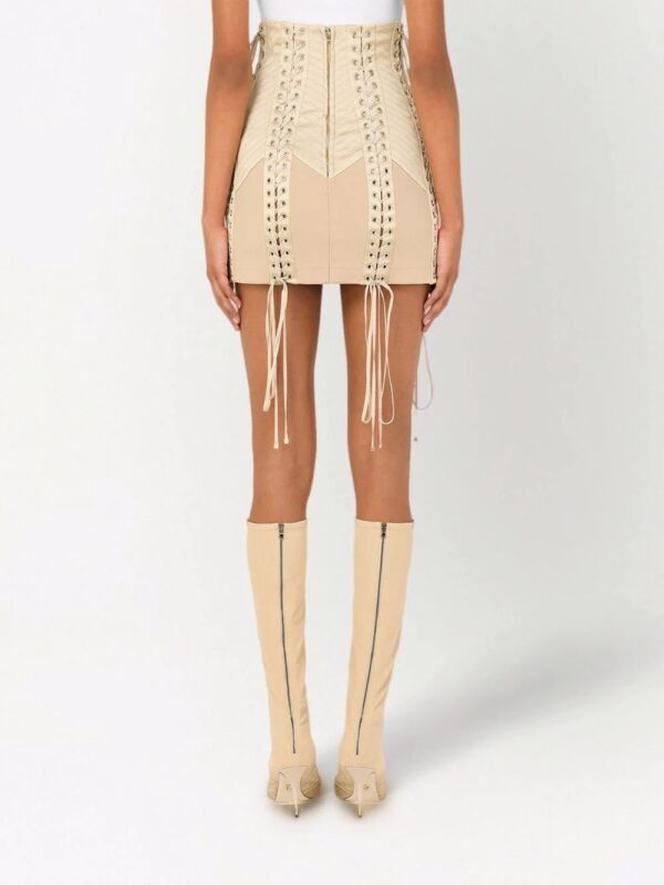 Dolce & Gabbana  high-waisted lace-up skirt - Image 4