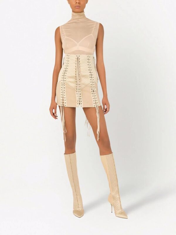 Dolce & Gabbana  high-waisted lace-up skirt - Image 2