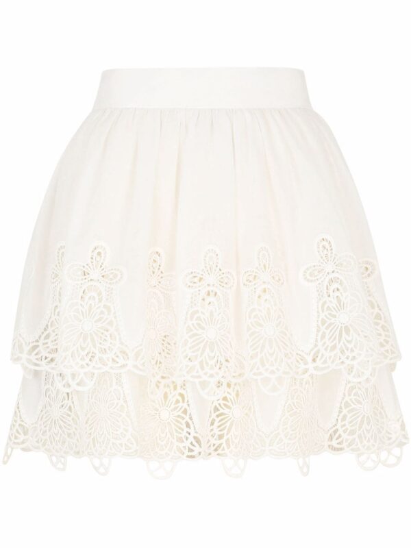 Dolce & Gabbana  high-waisted lace-panel skirt