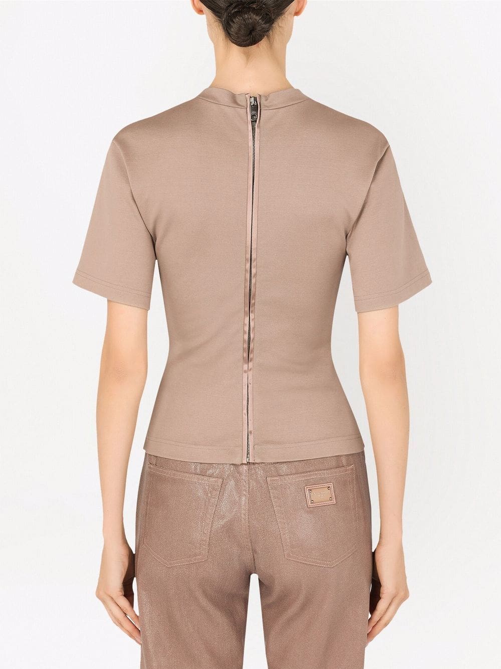 Dolce & Gabbana eyelet-detail corset T-shirt - Image 4