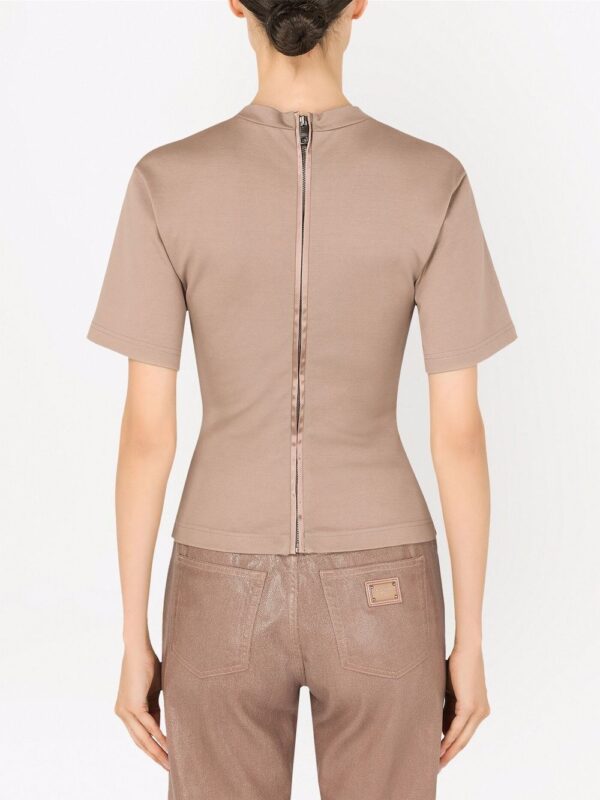 Dolce & Gabbana  corset-style cotton T-shirt - Image 4