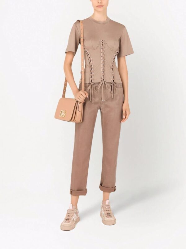 Dolce & Gabbana  corset-style cotton T-shirt - Image 2