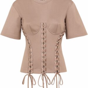 Dolce & Gabbana eyelet-detail corset T-shirt