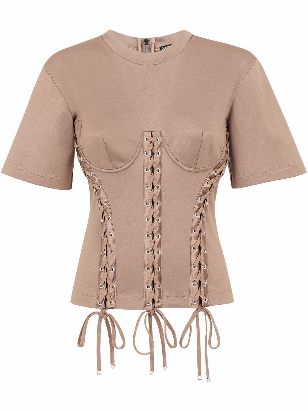 Dolce & Gabbana eyelet-detail corset T-shirt