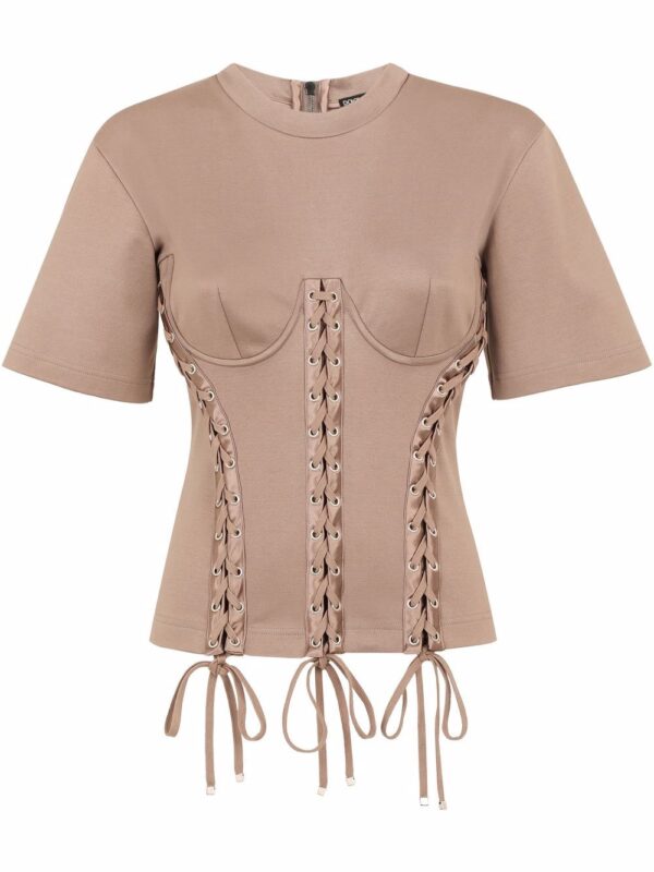 Dolce & Gabbana  eyelet-detail corset T-shirt