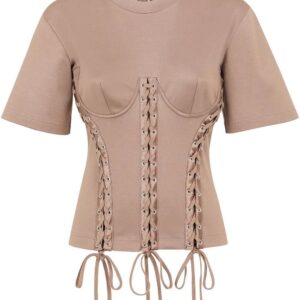 Dolce & Gabbana  corset-style cotton T-shirt