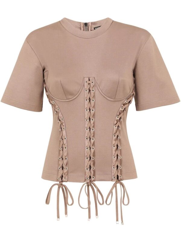 Dolce & Gabbana  corset-style cotton T-shirt