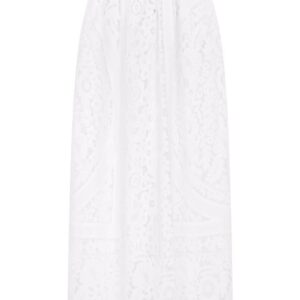 Dolce & Gabbana  floral-lace embroidered high-waisted skirt
