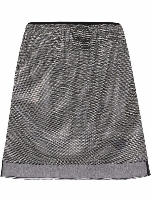 Prada  crystal-embellished tulle skirt