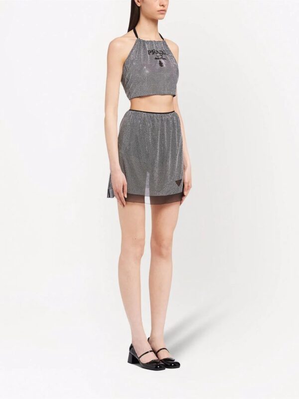 Prada  crystal-embellished tulle skirt - Image 3