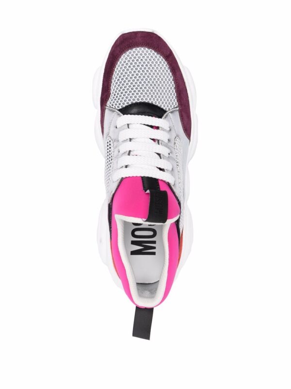 Moschino logo colour-block sneakers - Image 4