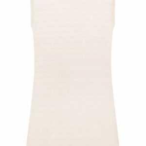 Dolce & Gabbana semi-sheer logo embroidered tank top