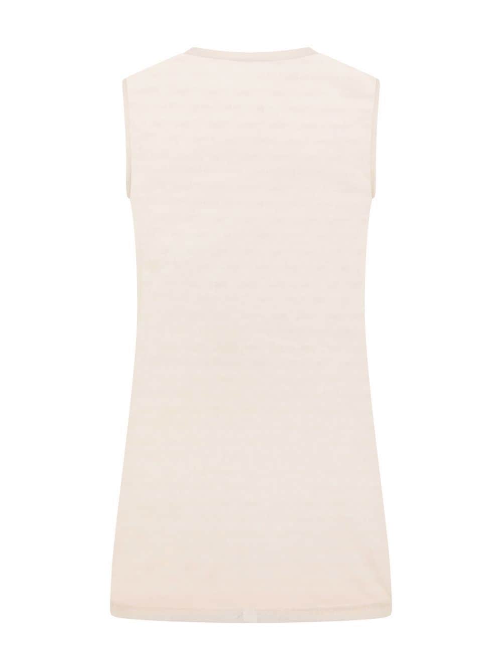 Dolce & Gabbana semi-sheer logo embroidered tank top - Image 2