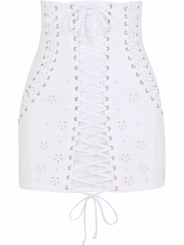 Dolce & Gabbana  bodice-style floral embroidered skirt
