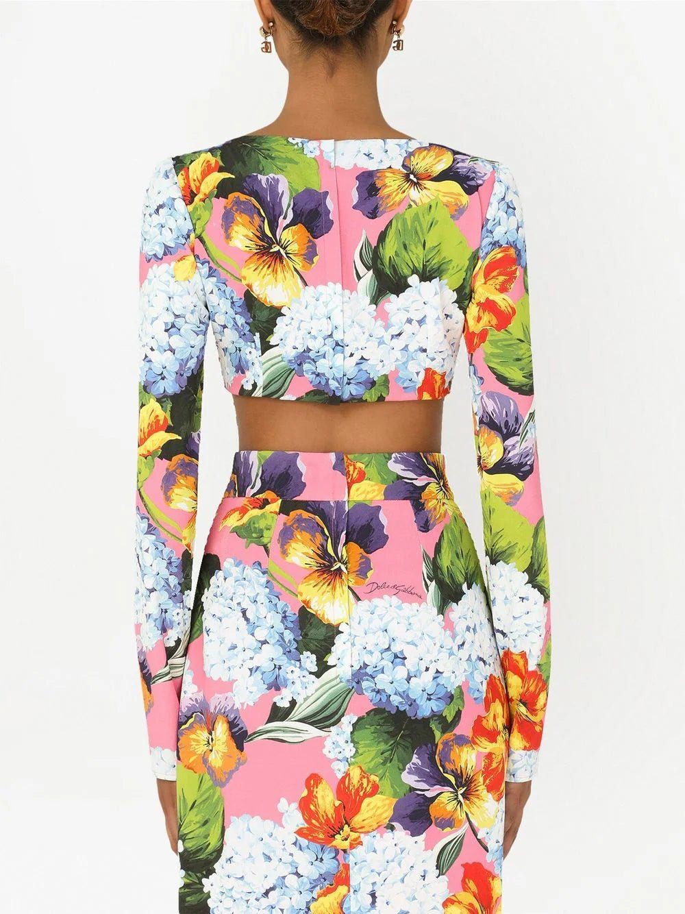Dolce & Gabbana floral print cropped top - Image 4