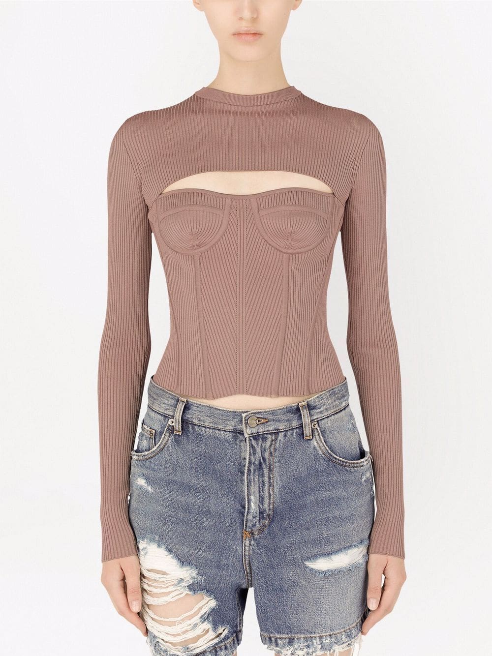 Dolce & Gabbana cut-out corset jumper - Image 3