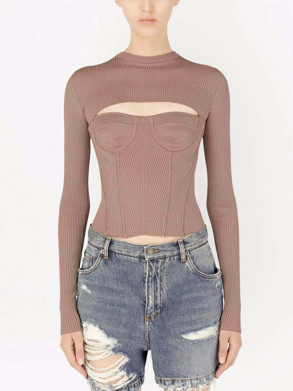 Dolce & Gabbana corset-style cut-out top - Image 3